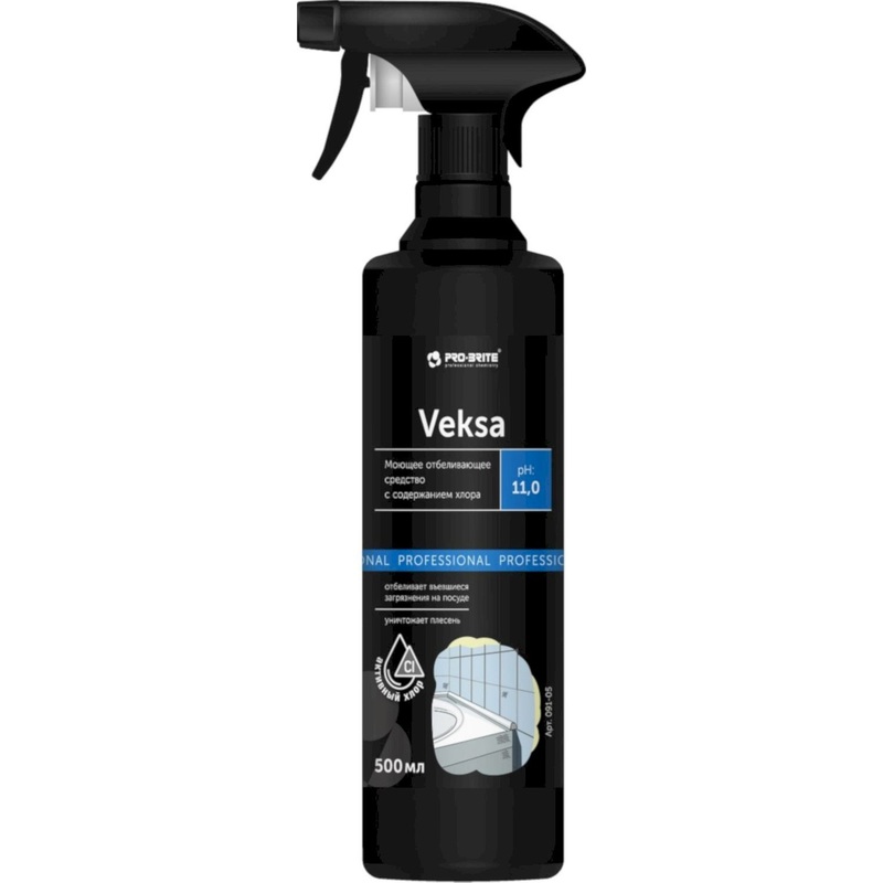 Изображение товара Средство для мытья и отбеливания посуды и поверхностей Pro-Brite Veksa 0.5 л хлорсодержащее