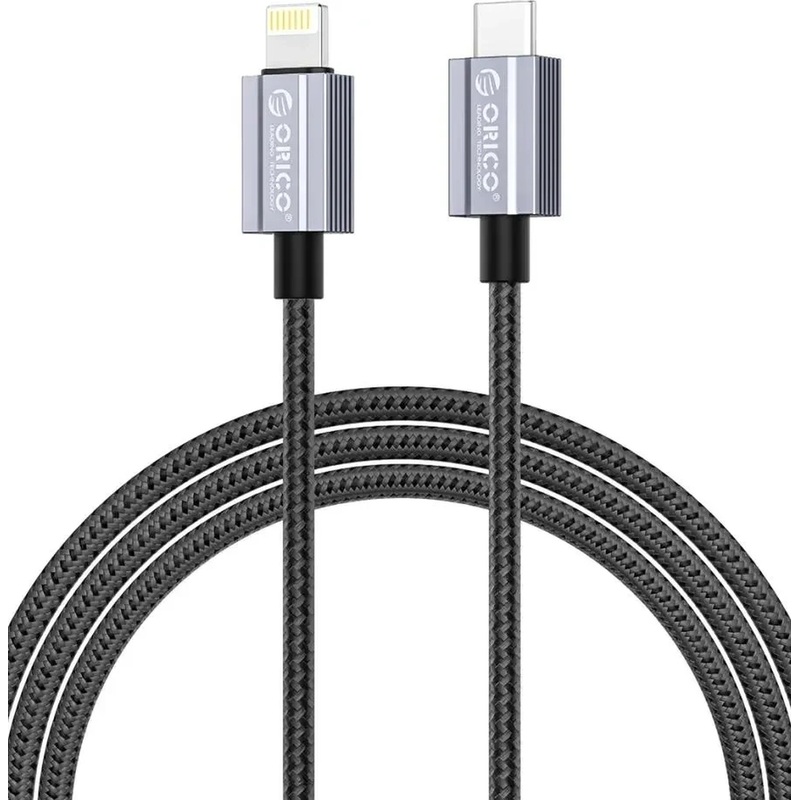 Изображение товара Кабель Orico USB Type-C - Lightning 29 Вт 1.5 метра (ORICO-GQA29-15-BK-BP)