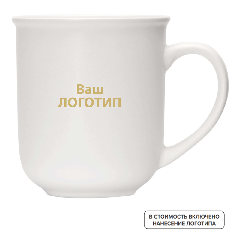 Изображение товара Фарфоровая кружка Susan 380 мл с индивидуальной печатью, белая