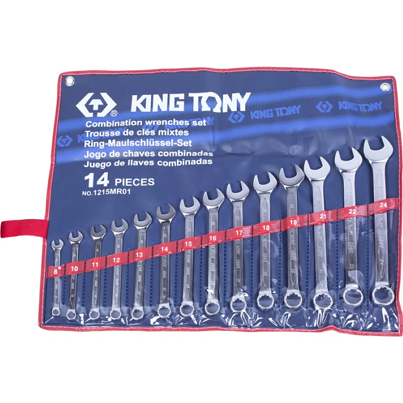 Изображение товара Набор ключей комбинированных King Tony 8-24 мм 14 предметов 1215MR01