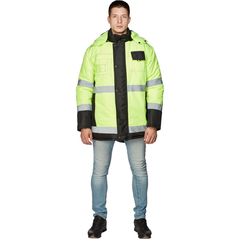 Изображение товара Куртка рабочая зимняя мужская 344-КУ черная и лимонная
