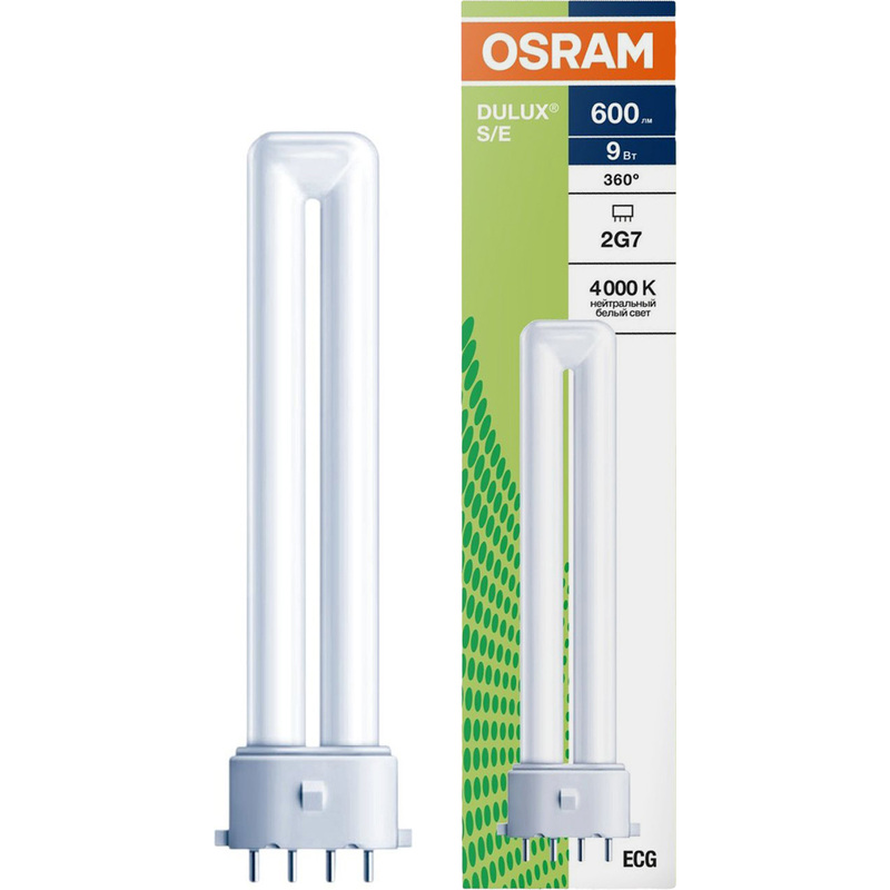 Изображение товара Лампа люминесцентная Osram 9 Вт 2G7 T3 600 Лм 4000 К