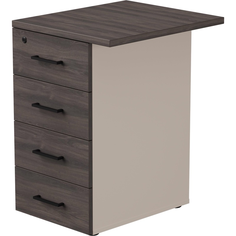 Изображение товара Тумба приставная EVO 254T1203GUDK с замком (кашемир/дуб пасадена, 510х600x755 мм, 4 ящика)