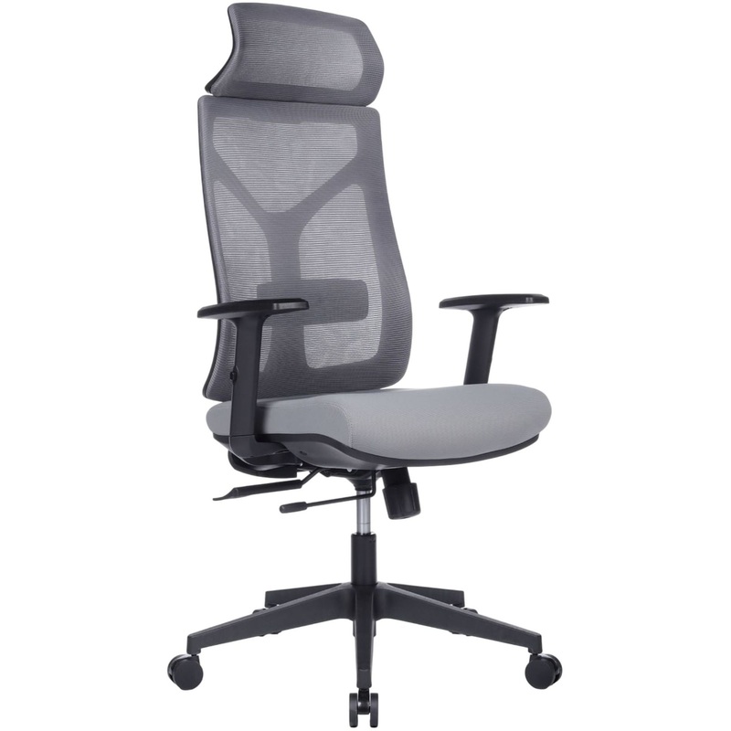 Изображение товара Кресло для руководителя RV Design Astra серое ткань сетка с регулируемыми подлокотниками