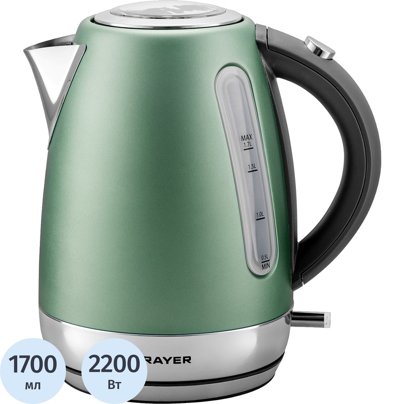Изображение товара Чайник Brayer BR6111 зелёный с подсветкой, 1,7 л, 2200 Вт Изображение товара Чайник Brayer BR6111 зелёный с подсветкой, 1,7 л, 2200 Вт