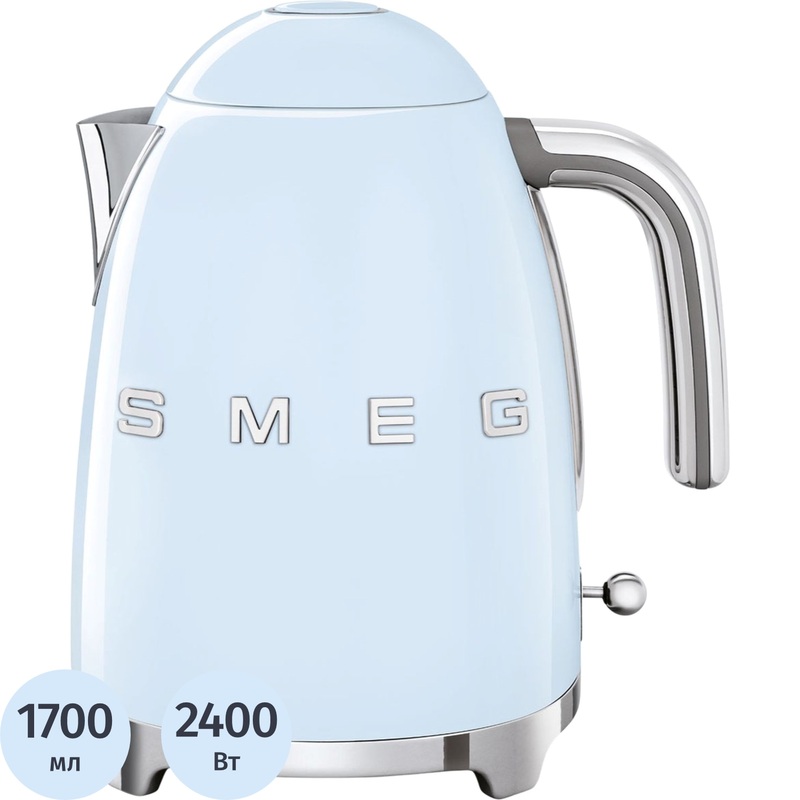 Изображение товара Чайник электрический Smeg KLF03PBEU голубой