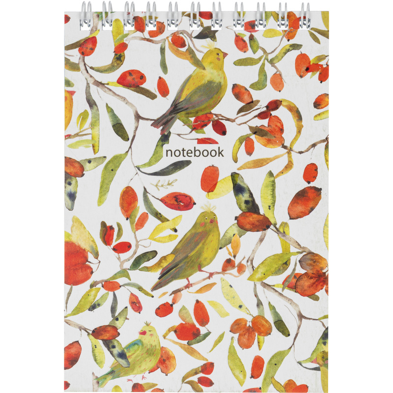 Изображение товара Блокнот Attache Selection Принты Птицы А6 спираль формата 103х146 мм 60 листов