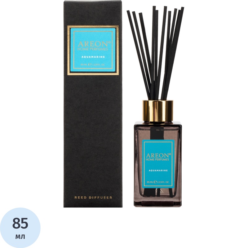 Изображение товара Аромадиффузор Areon Home Sticks premium Аквамарин 85 мл свежий древесно-травяной аромат