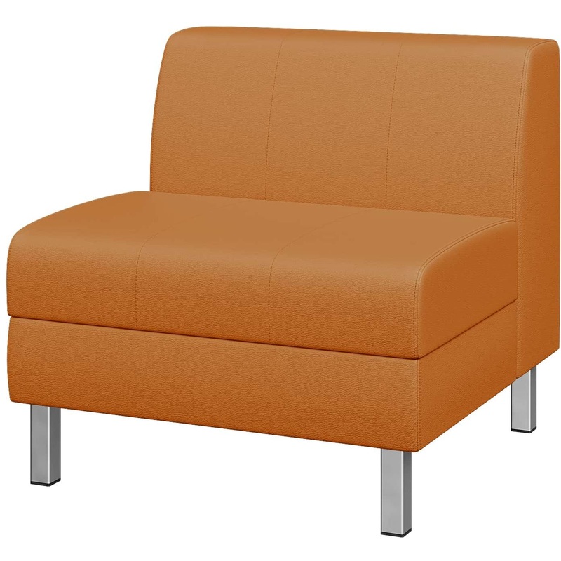 Изображение товара Модуль дивана прямой Flagman одноместный оранжевый из экокожи