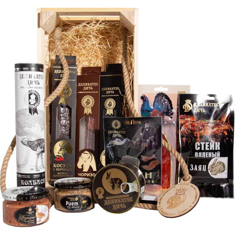 Изображение товара Подарочный набор деликатесов Дичь Таёжная корзина 1745 г Россия