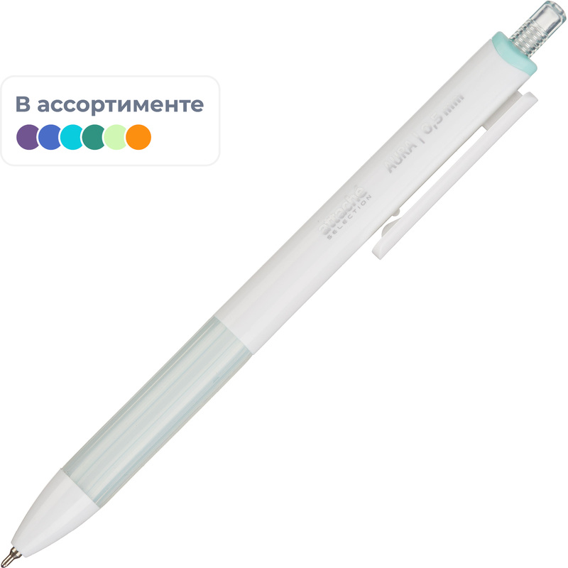 Изображение товара Ручка шариковая автоматическая Attache Selection Aura синяя (толщина линии 0.5 мм)