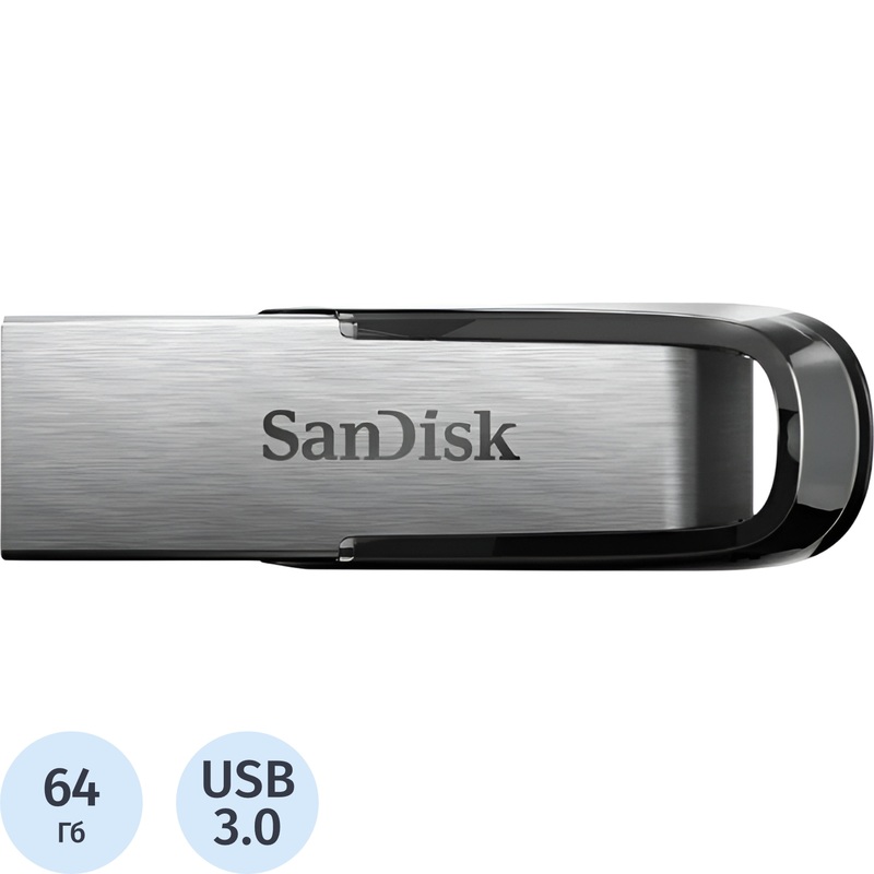 Изображение товара Флешка USB 3.0 64 ГБ SanDisk Ultra Flair (SDCZ73-064G-G46)