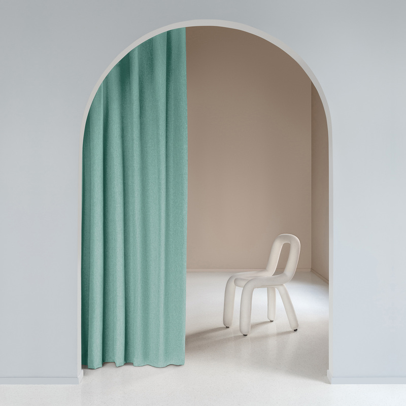 Изображение товара Штора Волшебная ночь Рогожка 200x270 см бирюзовая, натуральный стиль