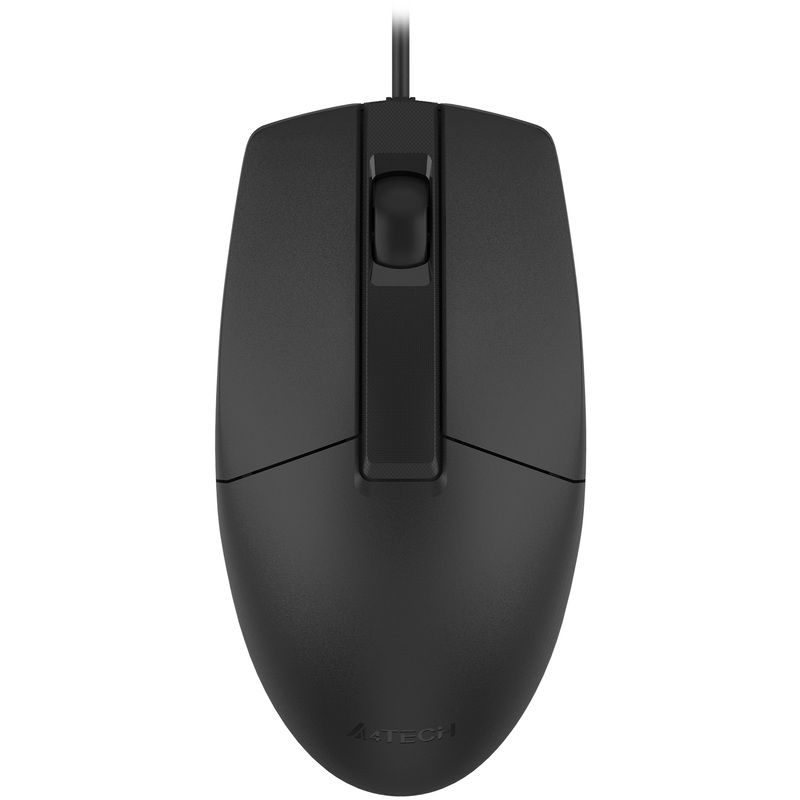 Изображение товара Проводная мышь A4Tech OP-330S черная с 3 кнопками и разрешением 1200 dpi