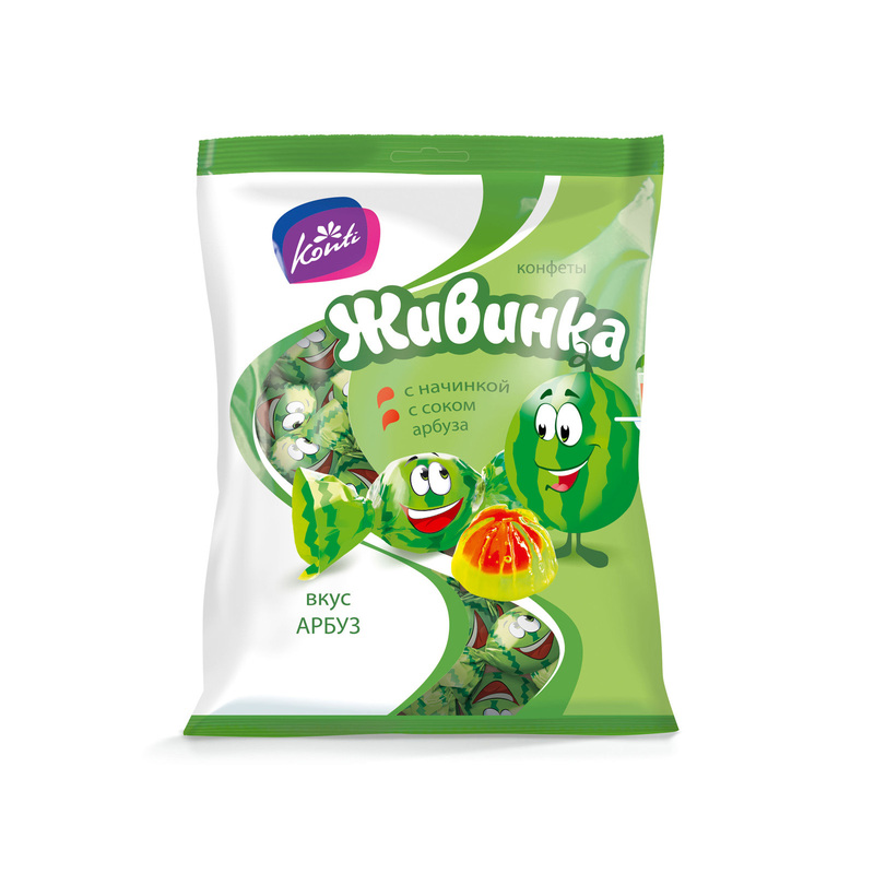 Изображение товара Конфеты желейные Конти Живинка вкус арбуза 250 г