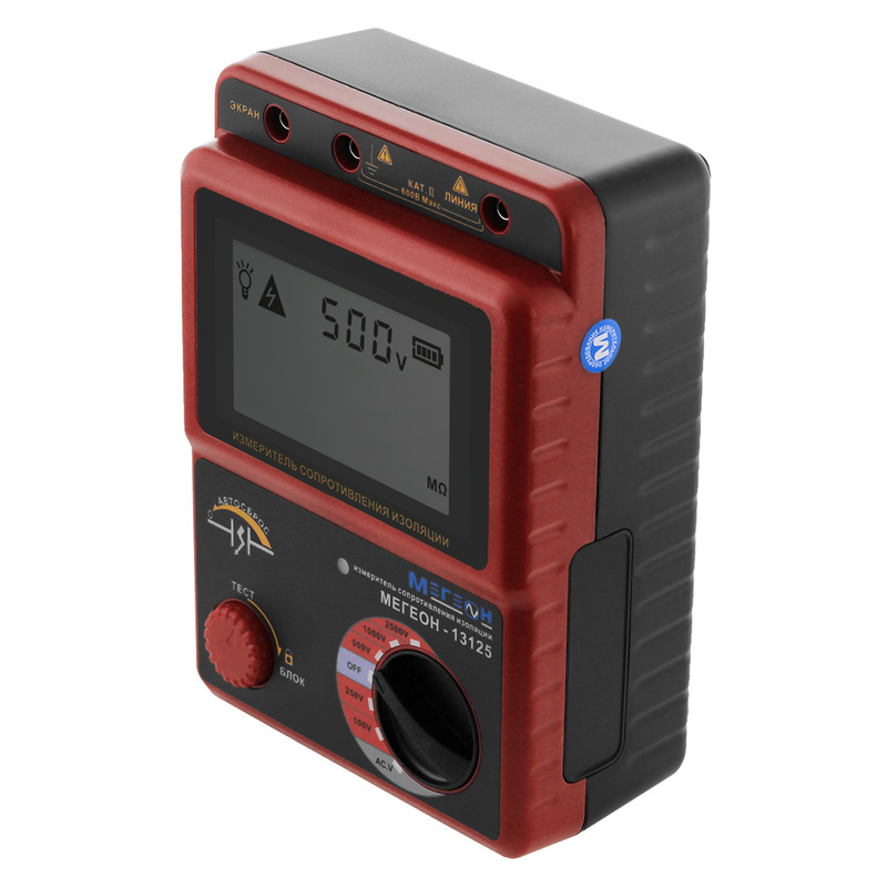 Изображение товара Мегаомметр Мегеон 13125 с высоким разрешением и ЖК-дисплеем