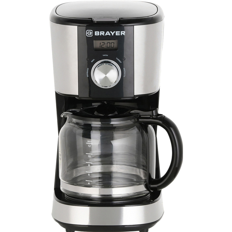 Изображение товара Кофеварка Brayer BR1122 капельная для молотого кофе 900 Вт чёрная