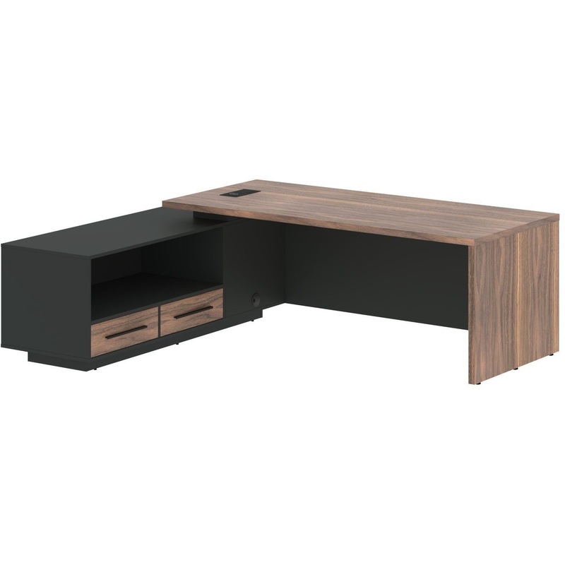 Изображение товара Стол руководителя VRCT 2319(L) угловой с тумбой левый американский орех