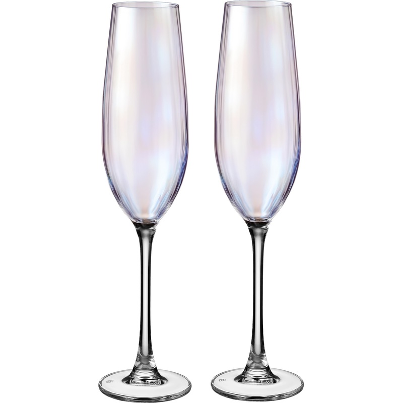 Изображение товара Набор бокалов для шампанского Crystal Bohemia Columba Optic 260 мл 2 шт