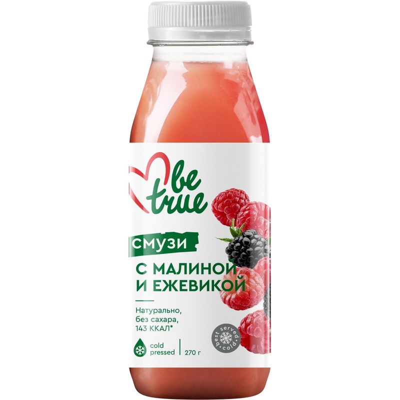 Изображение товара Смузи BeTrue малина-ежевика 270 г