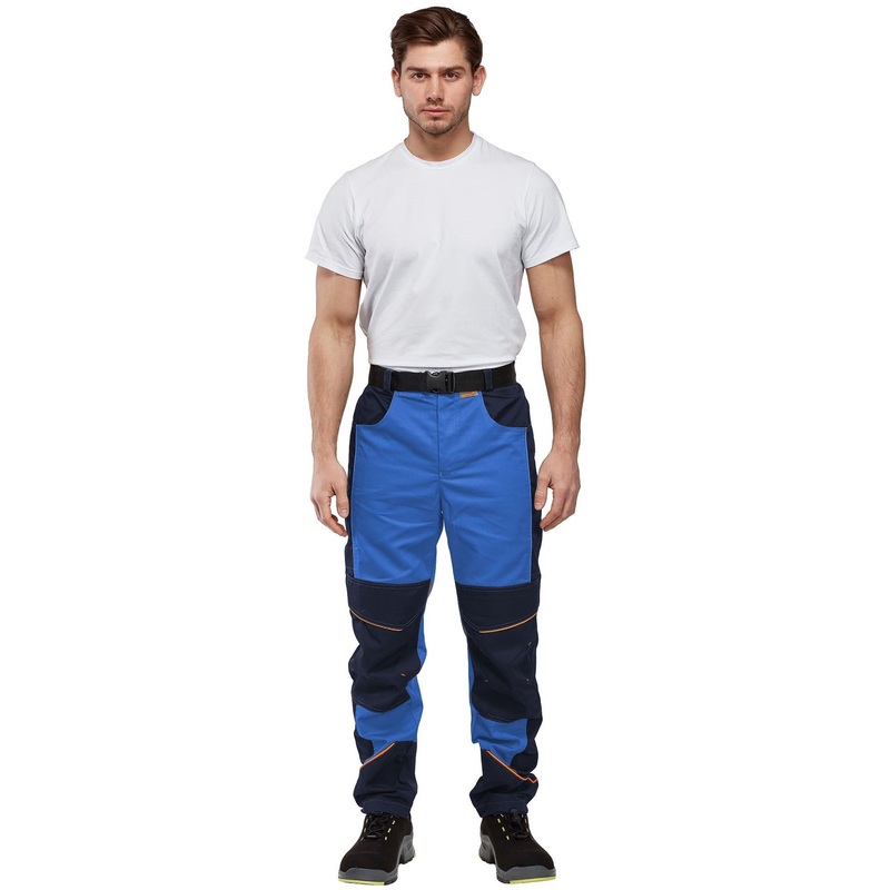 Изображение товара Рабочие летние мужские брюки Nайтстар Алькор со светоотражающим кантом синие 52-54