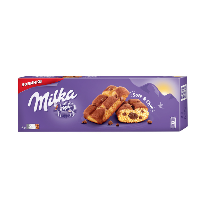 Изображение товара Пирожное бисквитное Milka с шоколадной начинкой 175 г Россия
