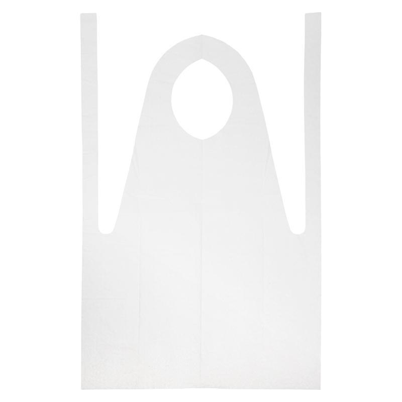 Изображение товара Одноразовый полиэтиленовый фартук Klever белый 76x120 см 100 штук упаковка