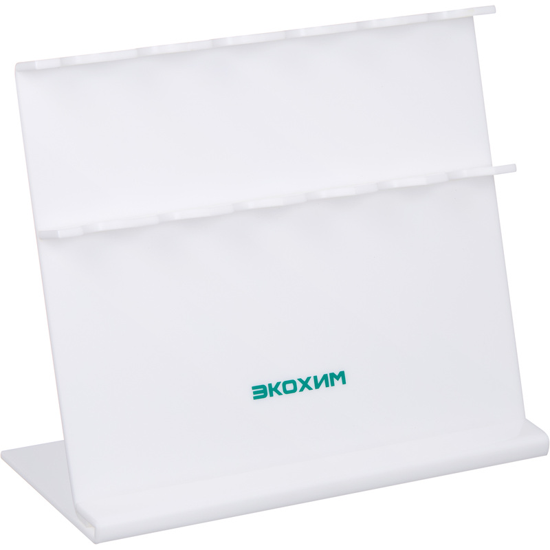 Изображение товара Штатив для дозаторов Экохим 6 мест пластиковый для хранения в вертикальном положении