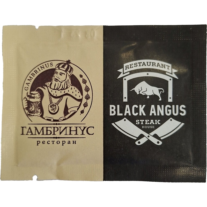 Изображение товара Уцененные влажные салфетки Гамбринус освежающие саше 1200 штук для гигиены рук и лица