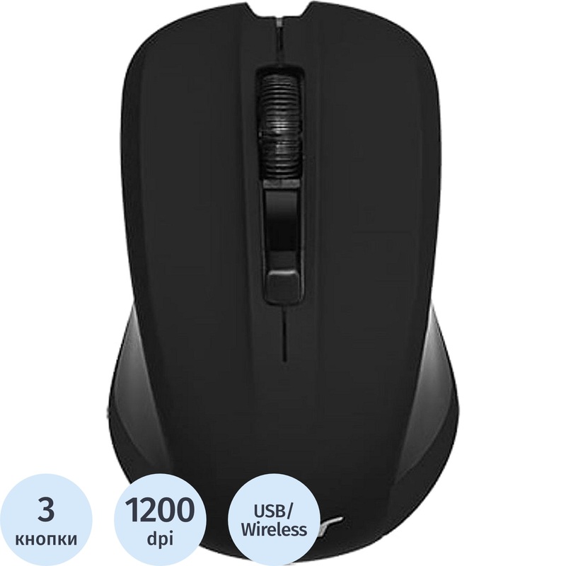 Изображение товара Беспроводная мышь Acer OMR010 черная - оптическая, USB/Wireless, 1200 dpi