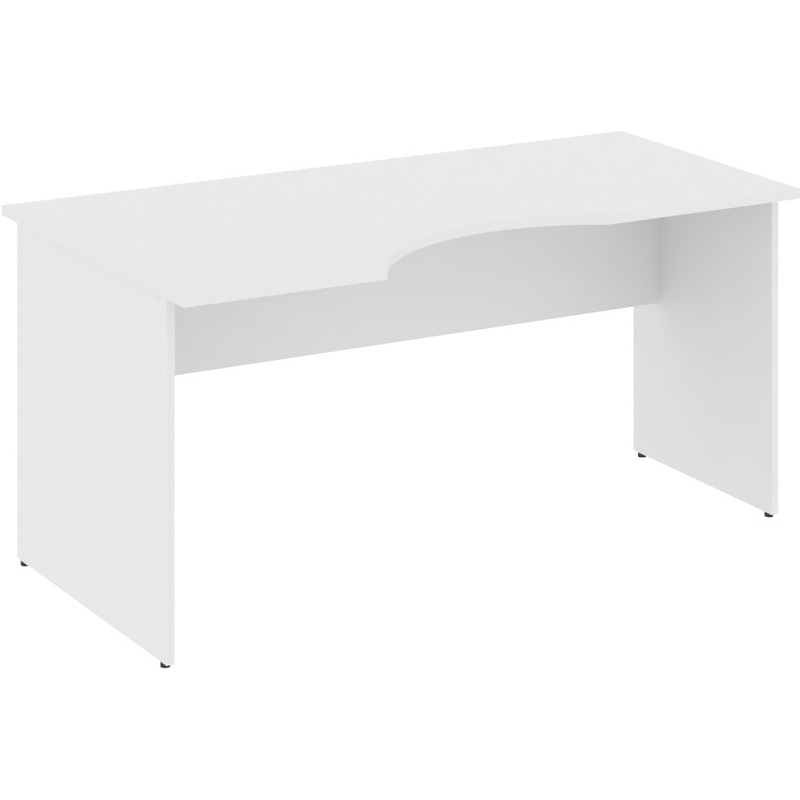 Изображение товара Эргономичный левый офисный стол Riva А.СА-1 Л белый 1600х900х750 мм