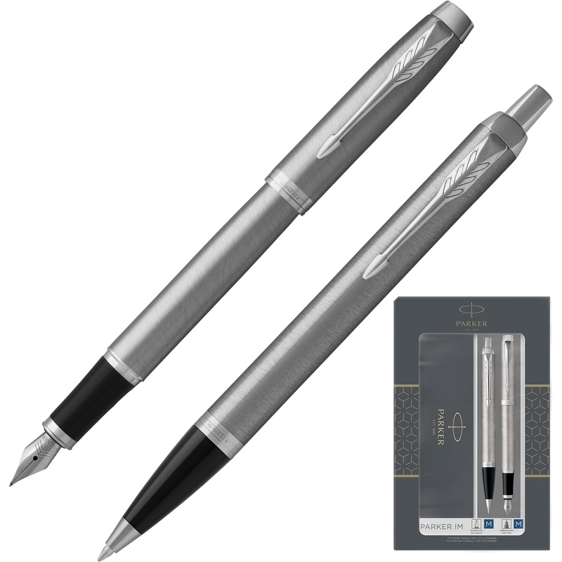 Изображение товара Набор пишущих принадлежностей Parker IM Duo stainless steel CT перьевая и шариковая ручка