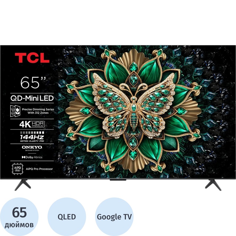 Изображение товара ТВ 65 дюймов TCL 65C6K Ultra HD 4K QLED Smart TV с HDR и Mini LED