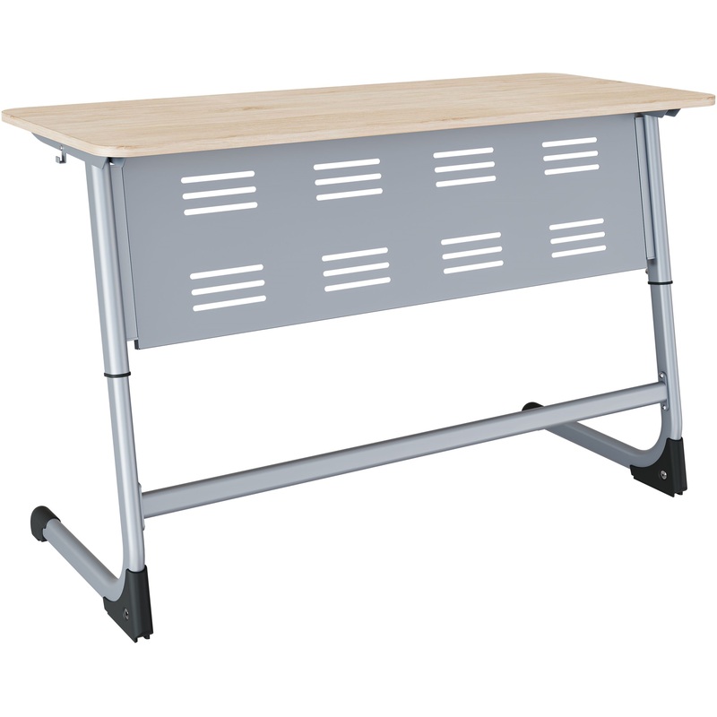 Изображение товара Ученический стол регулировкой высоты для начальных классов серый дуб молочный