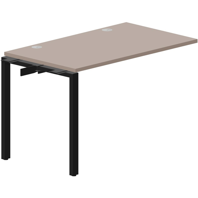 Изображение товара Стол-приставка офисный Strike STNPG127TRNR тортора черный 1180х680 мм