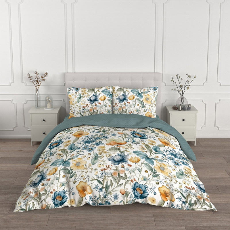 Изображение товара Постельное белье Для Snoff Альда сатин евро 115 г/м² с наволочками 70x70