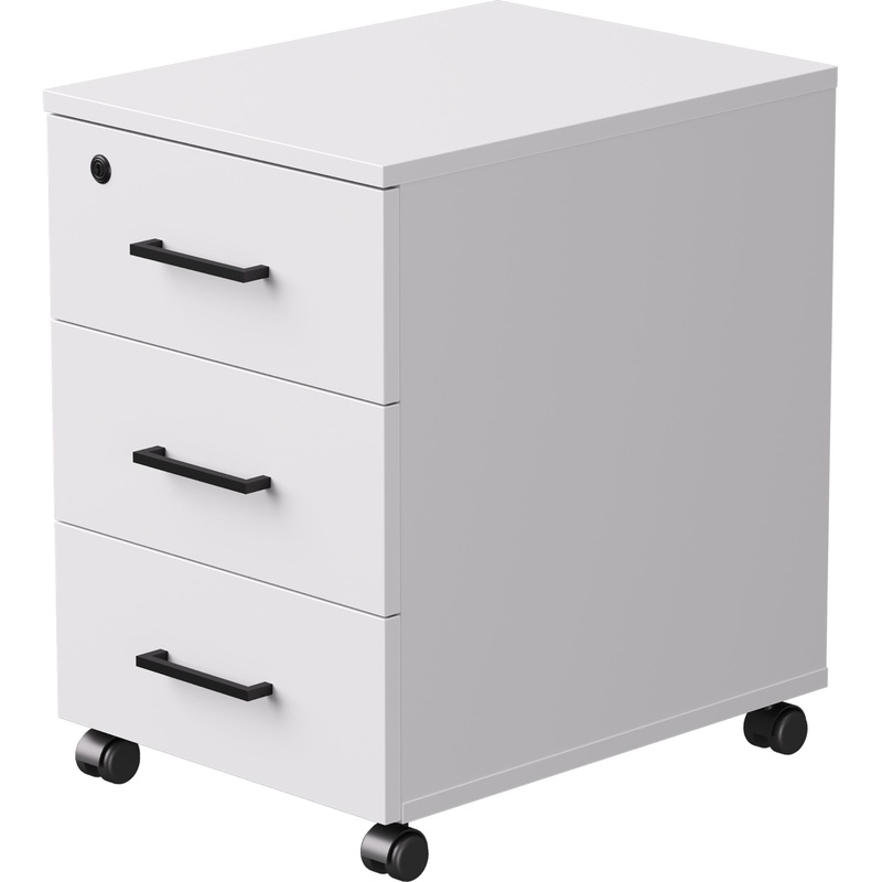 Изображение товара Тумба подкатная EVO 254T001W3 с замком белая