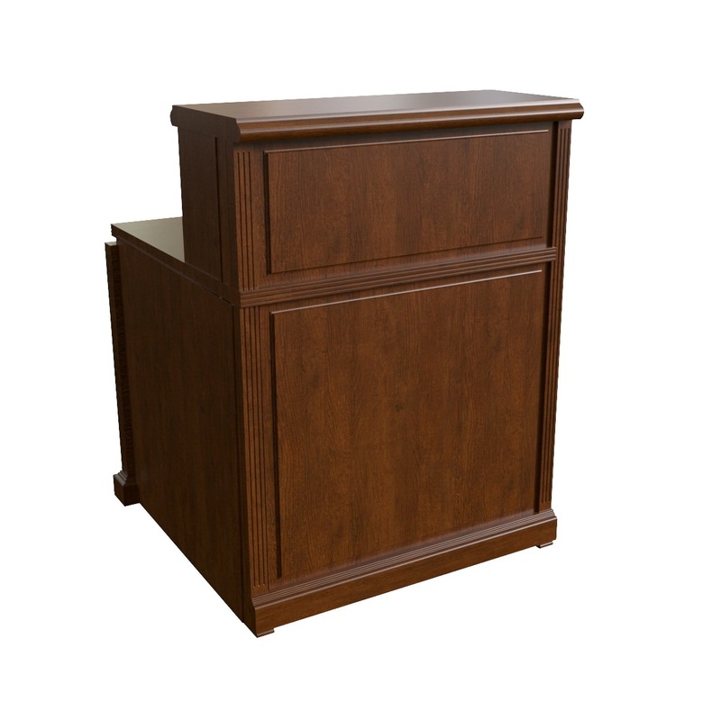 Изображение товара Ресепшн Washington 80 прямой орех тёмный 800х870х1150 мм современная офисная мебель