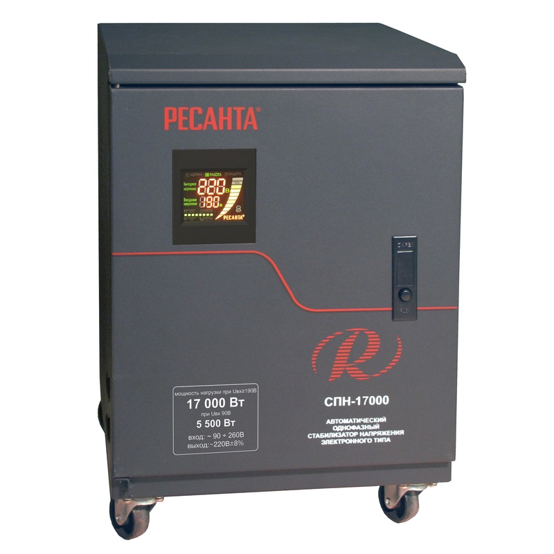 Изображение товара Стабилизатор напряжения Ресанта СПН-17000 с высокой мощностью