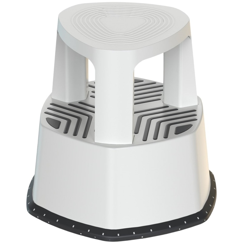 Изображение товара Передвижной табурет-стремянка EVR Stepp Pro серый 440х480 мм