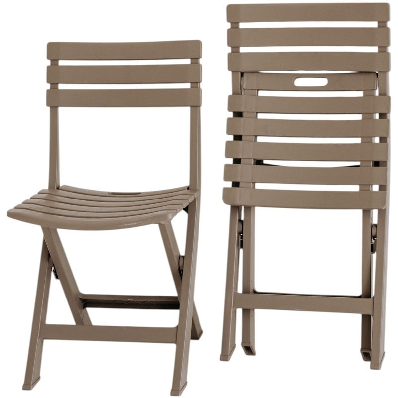 Изображение товара Стул Domfy Garden Chair коричневый (пластик, 2 штуки)