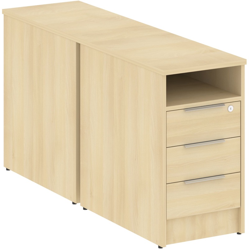 Изображение товара Тумба приставная двойная Metal System Style Б.ТП-2 (акация лорка, 412x1475x750 мм)