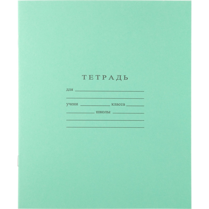 Изображение товара Школьная тетрадь БФГознака А5 12 листов линейка зеленая обложка упаковка 20 шт