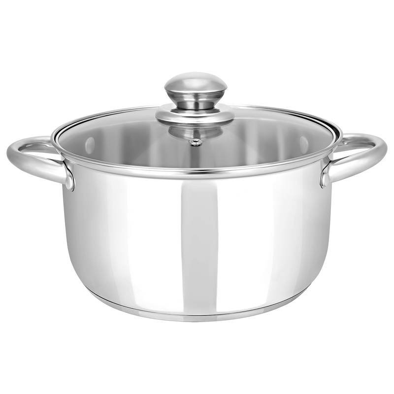 Изображение товара Кастрюля Appetite Greta 3.3 л нержавеющая сталь, стеклянная крышка