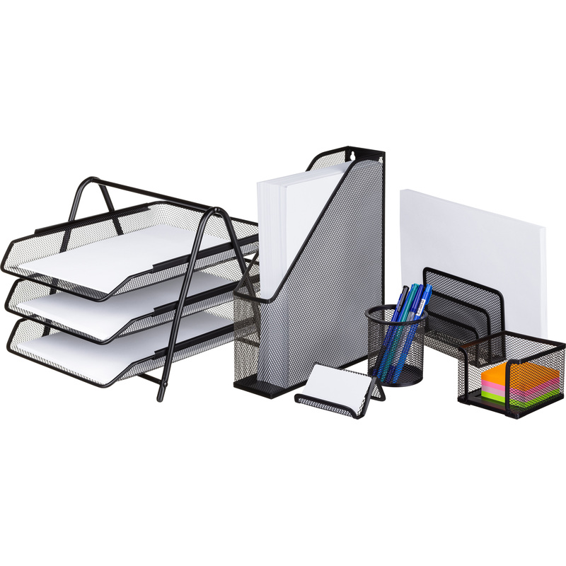 Изображение товара Набор настольный Attache металлический чёрный (6 предметов) для рабочего стола