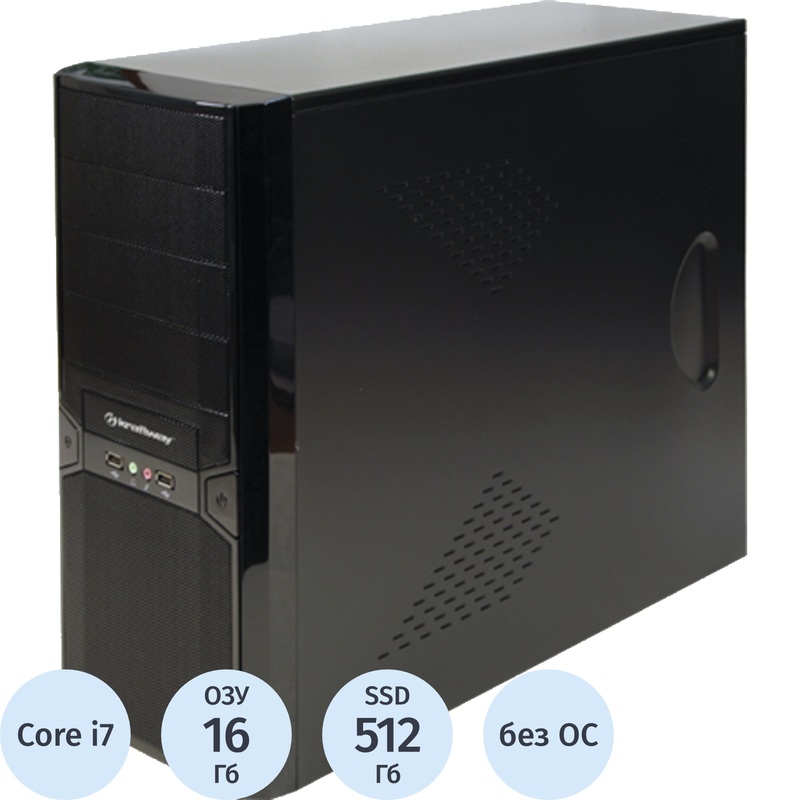 Изображение товара Системный блок Kraftway IC240 с процессором Intel Core i7 и 16 ГБ RAM