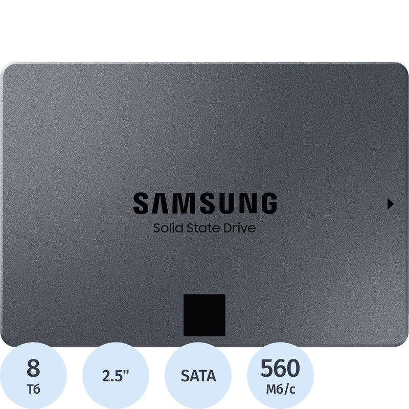 Изображение товара SSD накопитель Samsung 870 QVO 8 ТБ (MZ-77Q8T0BW) с высокой производительностью