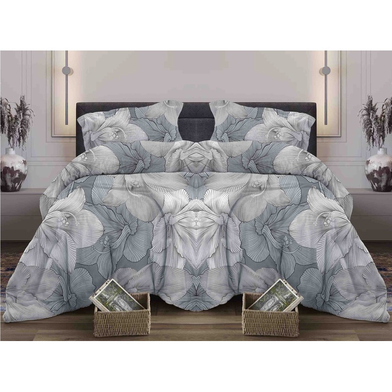 Изображение товара Постельное белье Lovely textile Богема 2-спальное бязь серый комплект