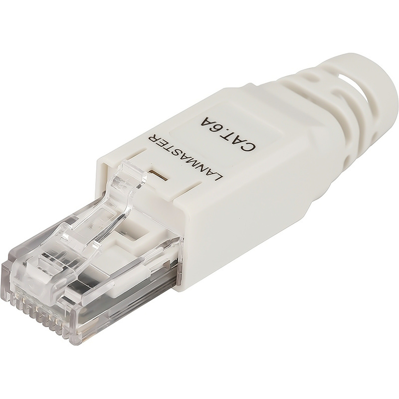 Изображение товара Коннектор RJ-45 Cat 6a белый Lanmaster LAN-TMP-U6A-WH