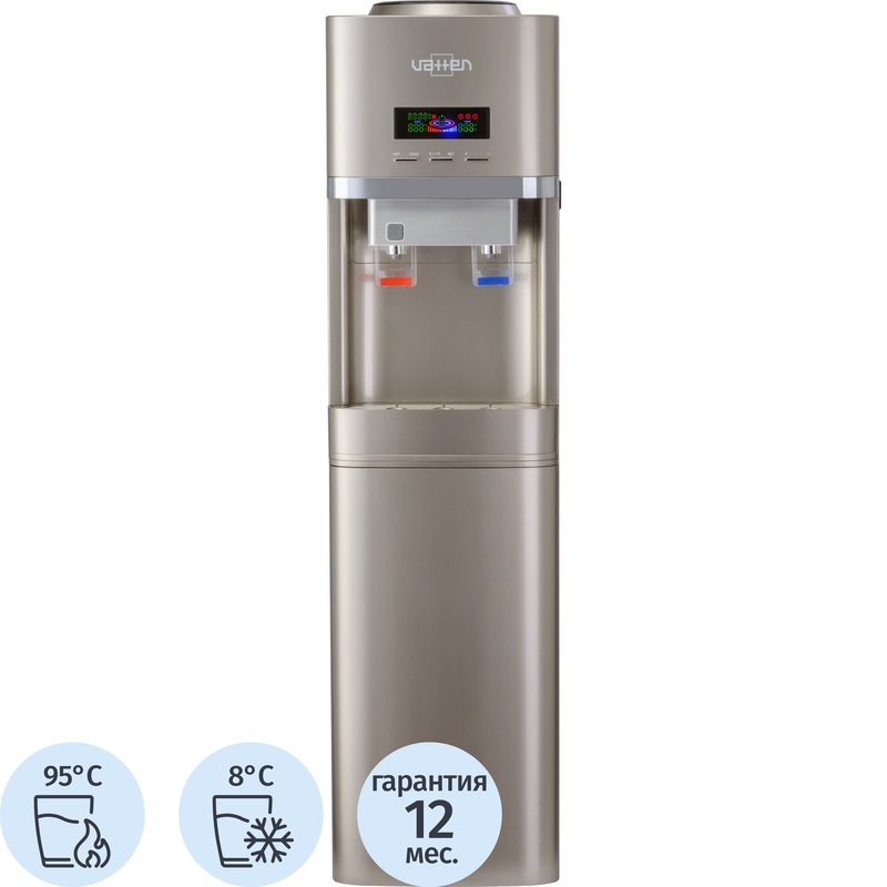 Изображение товара Кулер для воды Vatten VATTEN V70SKBT серебристый с нагревом и охлаждением